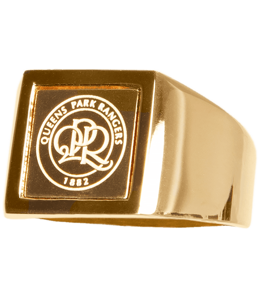 LARGE GOLD PLATED SIGNET RING
