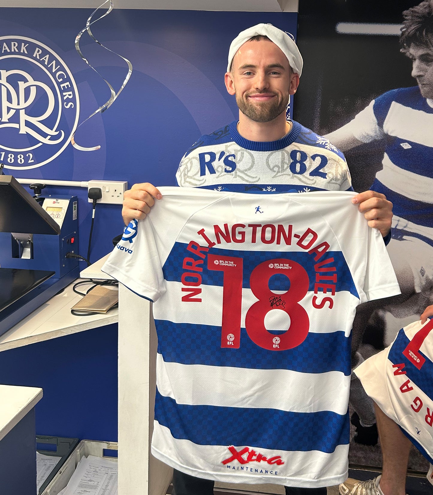 NORRINGTON-DAVIES PRINTED AND SIGNED SHIRT