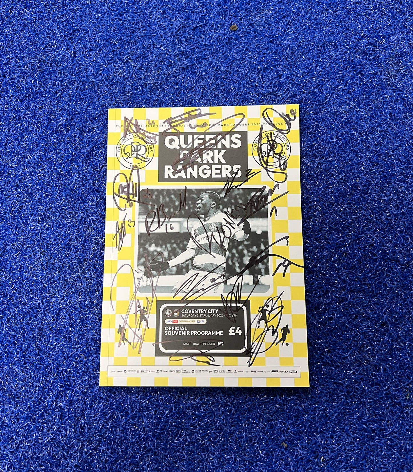 QPR VS COVENTRY SIGNED PROG