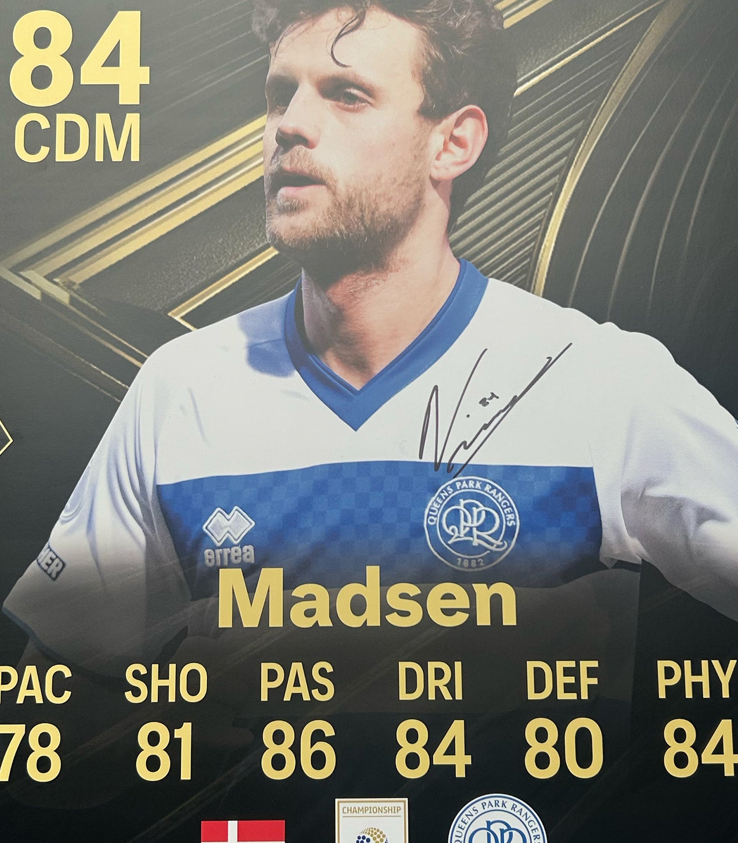 NICO MADSEN SIGNED TEAM OF THE WEEK CARD