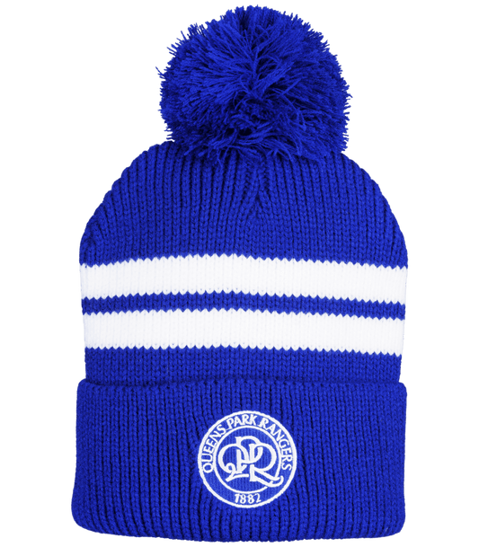 RIBBED ADULT HOOPED BOBBLE HAT