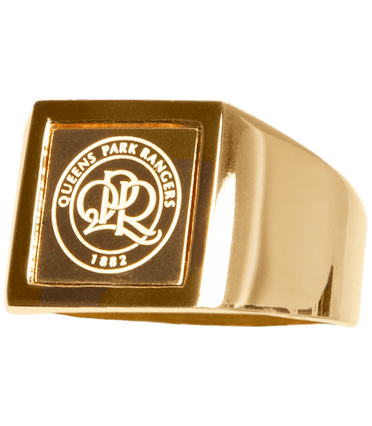 MEDIUM GOLD PLATED SIGNET RING