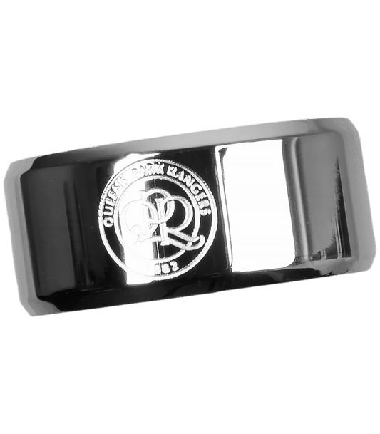 SMALL STAINLESS STEEL CREST BAND RNG