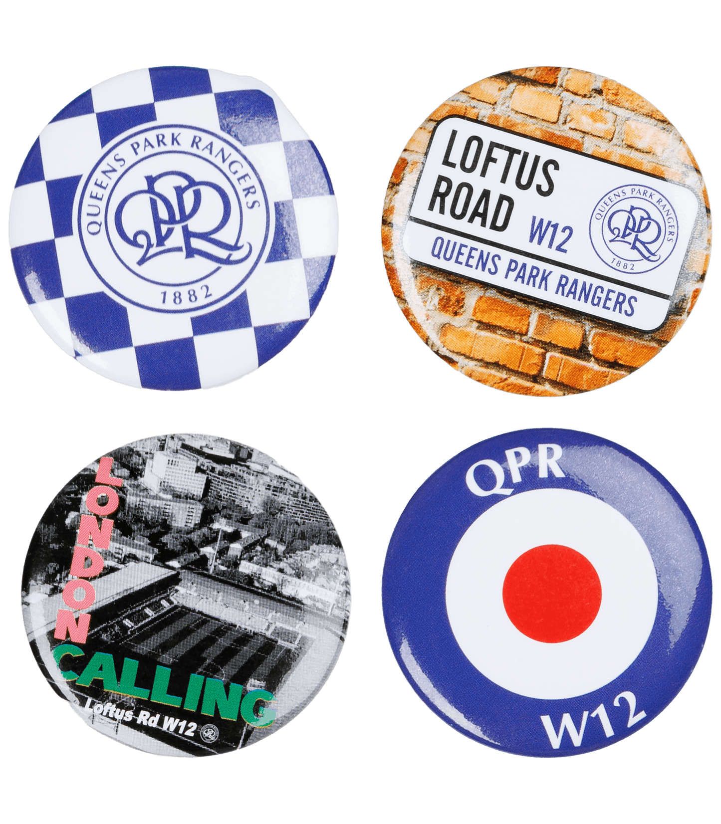 4 PACK BUTTON BADGE