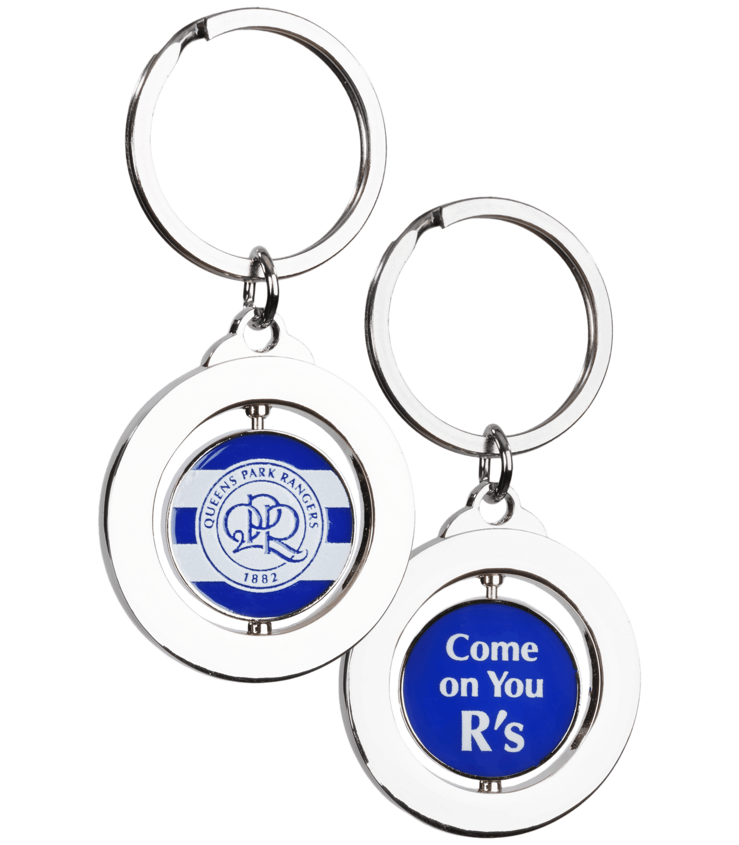 QPR CREST SPINNING KEYRING