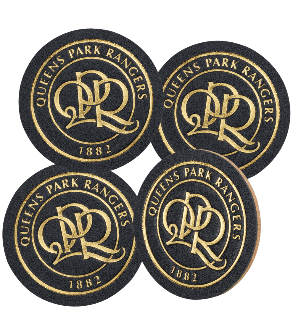 4 PACK ROUND CORK COASTERS – QPR Official Store