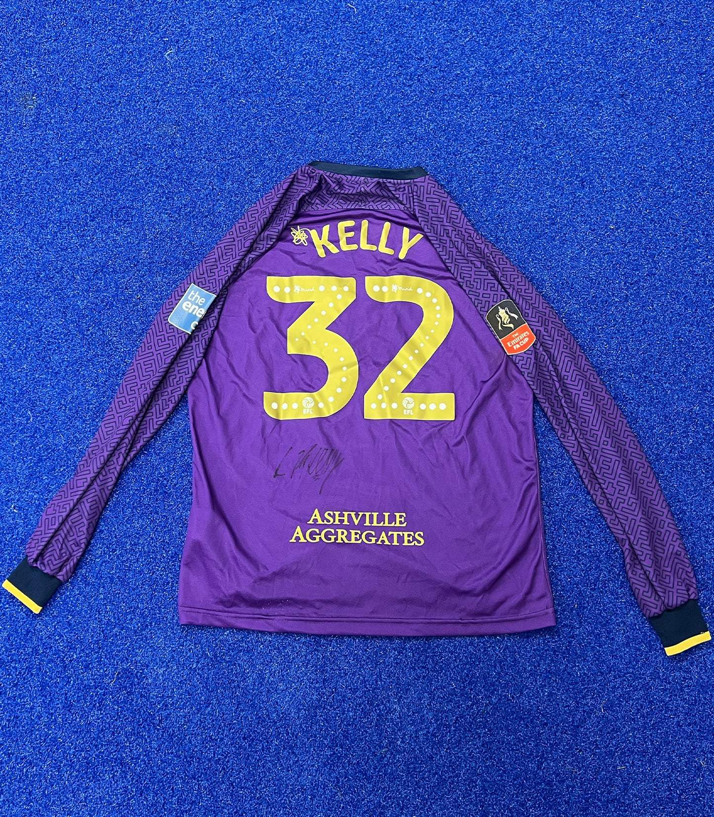 LIAM KELLY SIGNED 2019/20 GOALKEEPER SHIRT
