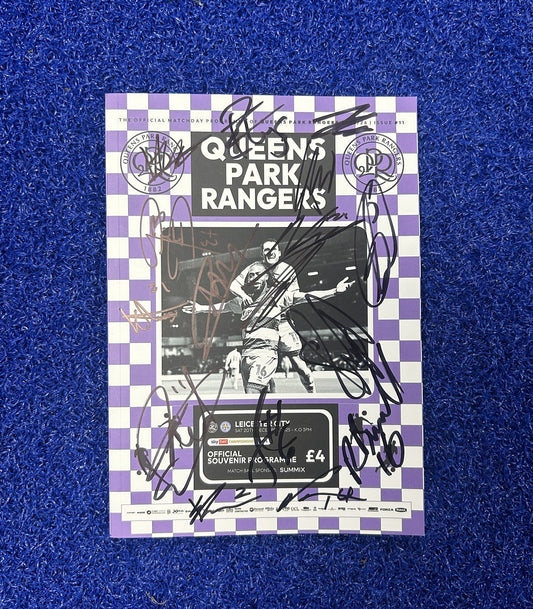 QPR VS LEICESTER SIGNED PROGRAMME