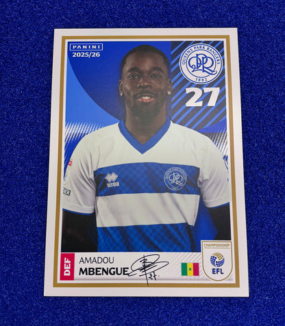 AMADOU MBENGUE SIGNED PANINI CARD