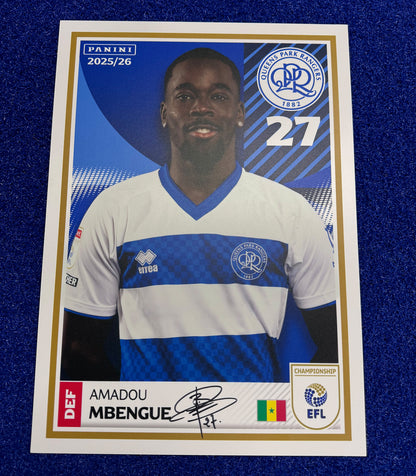 AMADOU MBENGUE SIGNED PANINI CARD