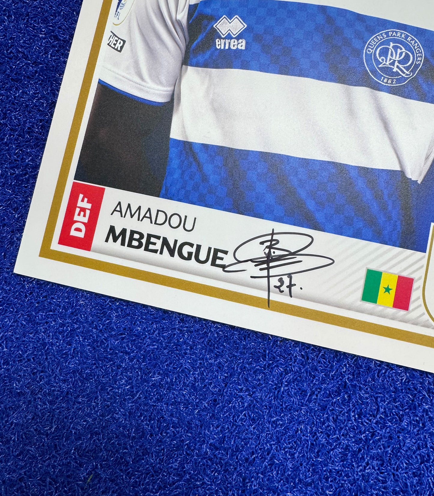 AMADOU MBENGUE SIGNED PANINI CARD