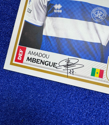 AMADOU MBENGUE SIGNED PANINI CARD