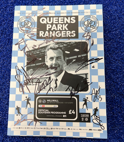 QPR VS MILLWALL SIGNED PROGRAMME