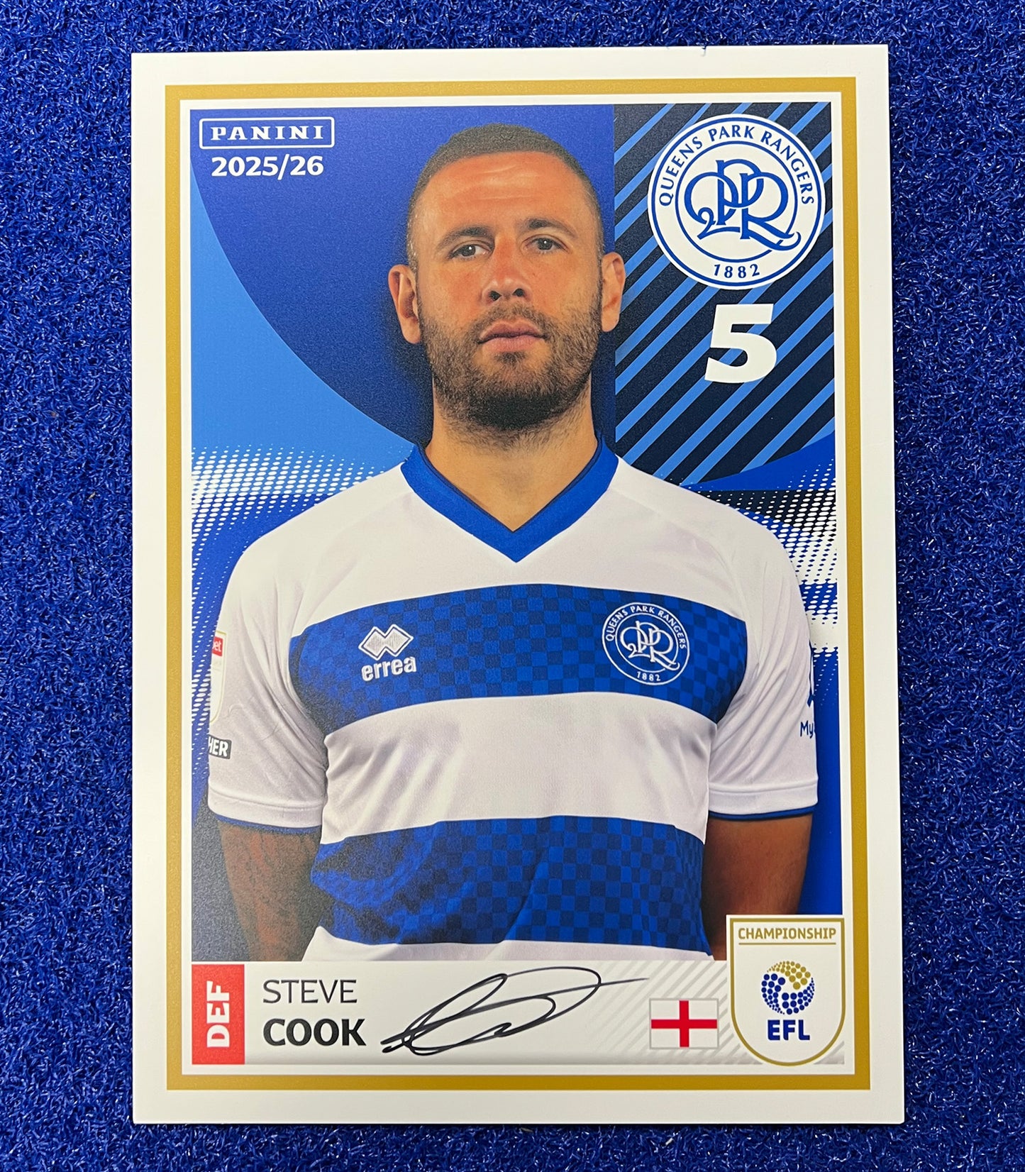 STEVE COOK SIGNED PANINI CARD