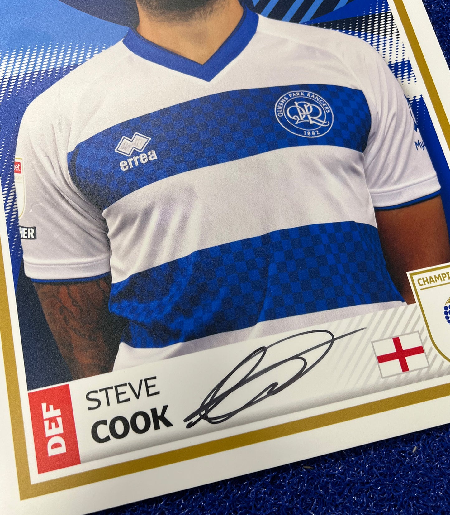 STEVE COOK SIGNED PANINI CARD